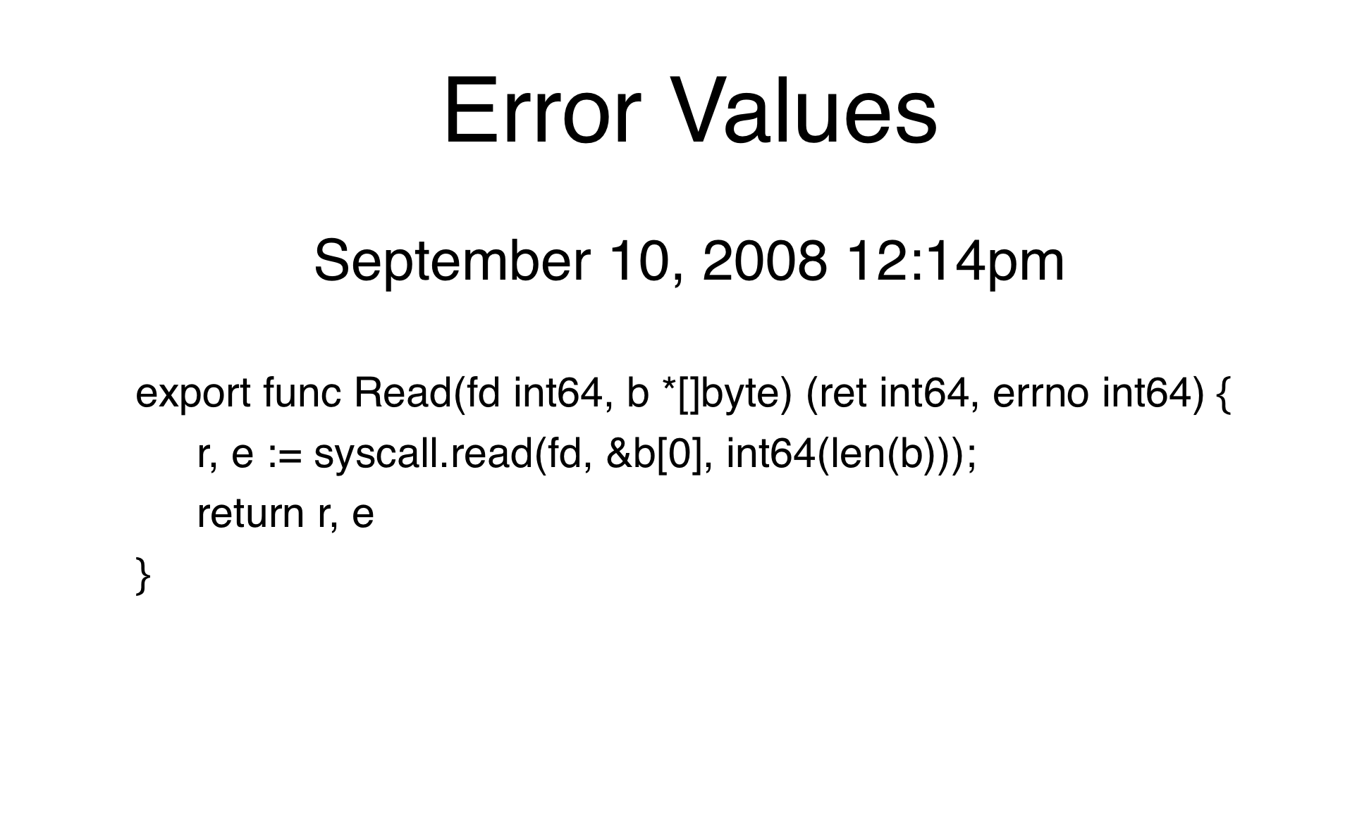 First Error