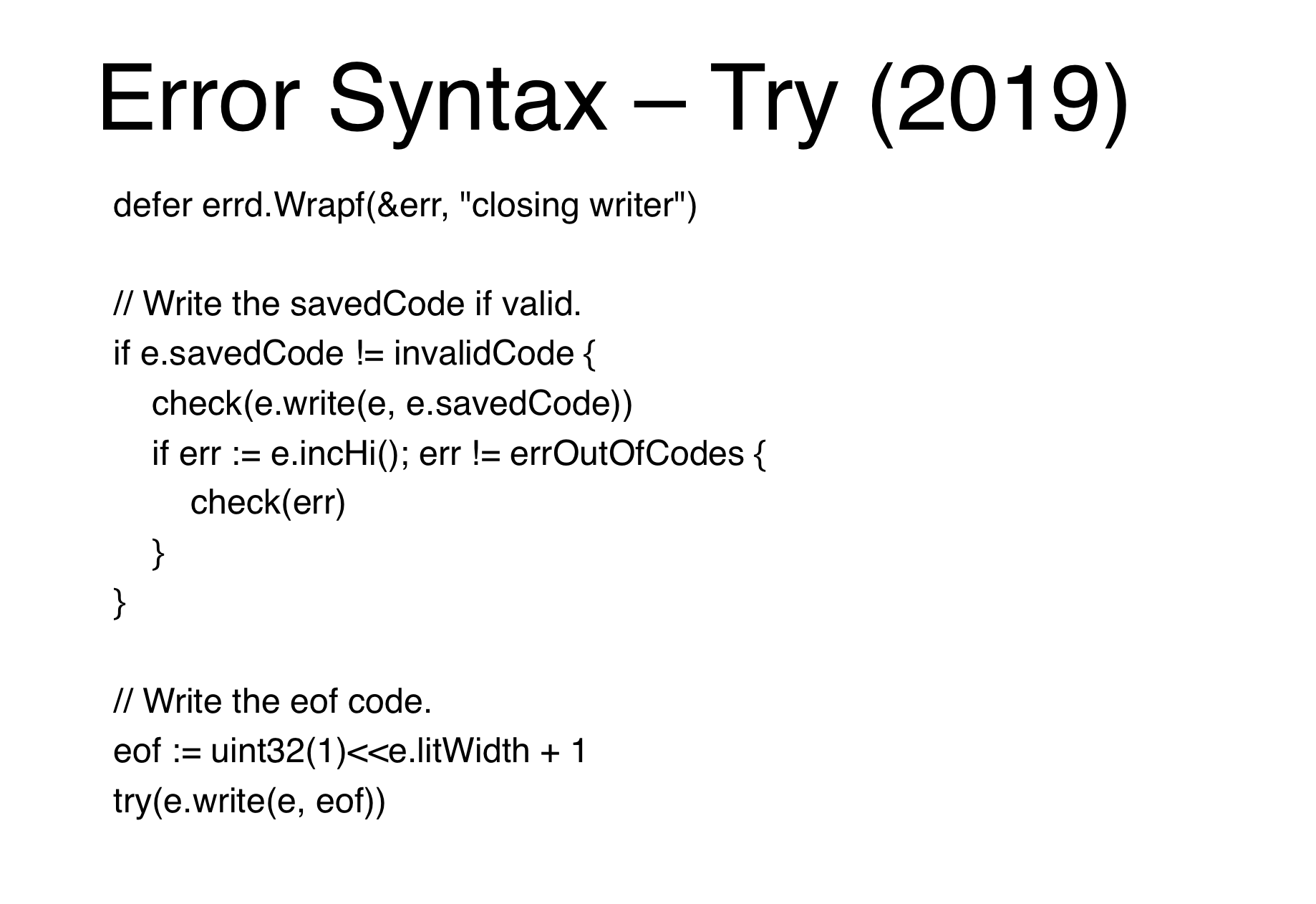 Try Syntax